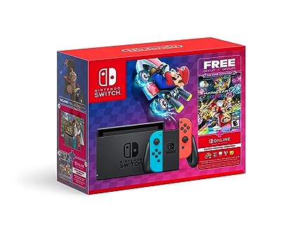 Nintendo Switch™ Mario Kart™ 8 Deluxe Bundle (Full Game Download   3 Mo Switch Online Membership Included)