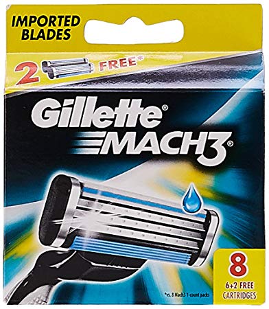 Gillette Mach3 Refill - 6 Blades with Free Blades - 2 Count