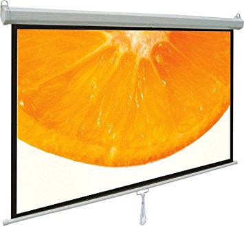 VIVO 119" Projector Screen 84" X 84" 1:1 Mountable Projection HD Manual Pull Down Home Theater (PS-M-084)