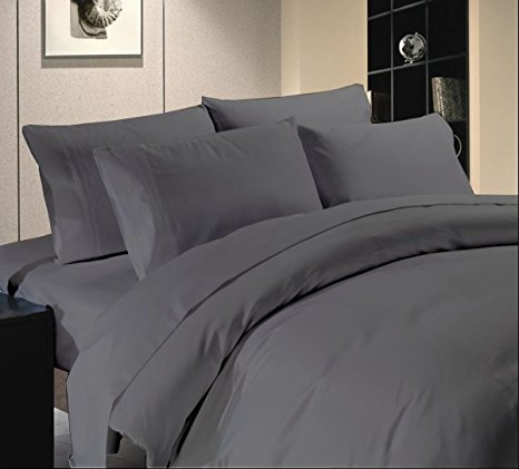 Comfort Beddings 700-Thread Count 4pc Sheet Set Complete Bedding Option 100% Egyptian Cotton Solid