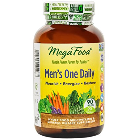 MegaFood - Men's One Daily, Supports Energy Levels & a Healthy Stress Response, 90 Tablets (FFP)