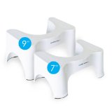 Squatty Potty Ecco 7 and 9 2 Pack - Natural Aid For Constipation Hemorrhoids IBS Pelvic Floor Bloating and More