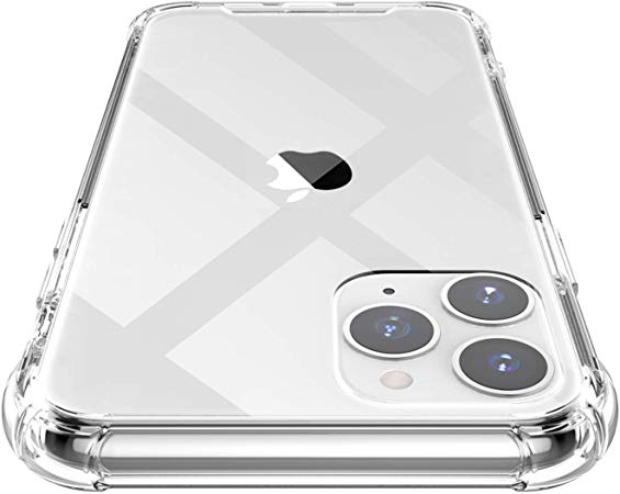 Shamo's iPhone 11 PRO MAX Case Clear Transparent TPU Bumper Anti-Scratch Shock Proof Cover Reinforced Edges, HD Crystal Clear
