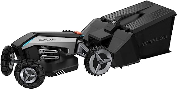 EF ECOFLOW Blade Robotic Lawn Mower with Sweeping Kit Wire-Free Boundaries, Auto-Route Planning with GPS, RTK Smart Obstacle Avoidance, Water-Resistant Anti-Theft Auto Lock for Yards up to 0.7 Acres