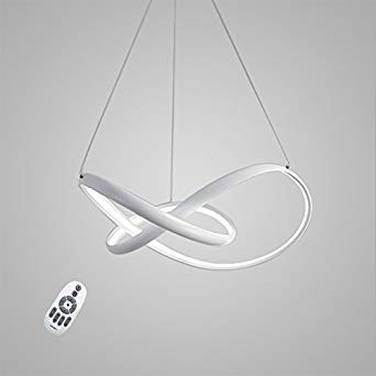 LightInTheBox Modern Chic LED Ring Chandelier Ceiling Pendant Light Hung Light Painting Lamp Fixture for Living Room Bedroom Dinning Room (Dimmable with Remote Control)