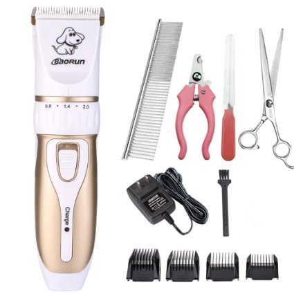 Oneisall Rechargeable Cordless Professional Home Pet Dogs And Cats Grooming Trimming Clipper Kit