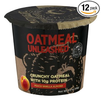 Kodiak Cakes Oatmeal Unleashed, Peach Vanilla Almond, 2.3 Ounce (Pack of 12)
