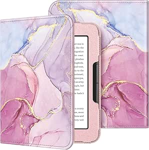 Fintie Folio Case for Nook GlowLight 4 (2021) / Nook GlowLight 4e (2022), Book Style Premium Vegan Leather Cover for 6" Barnes and Noble Nook GlowLight 4 & GlowLight 4e eBook eReader,Glittering Marble