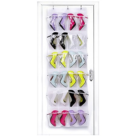 Hippih 24 Pockets Over The Door Shoe Organizer Transparent PVC Storage Bag , Normal