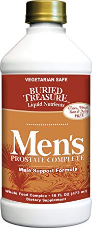Buried Treasure: Men's Prostate Complete - Natural Herbal Formula Supplement w/Saw Palmetto, Pygeum Bark, Stine Nettles to Support Healthy Urinary & Prostate Function - 16 oz
