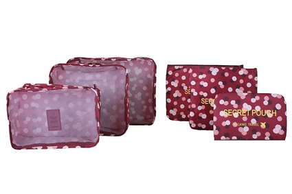 6Pcs Waterproof Travel Storage Bags Clothes Packing Cube Luggage Organizer Pouch