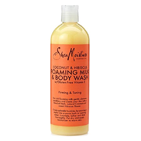 SheaMoisture Coconut & Hibiscus Foaming Milk & Body Wash, 16 Ounce