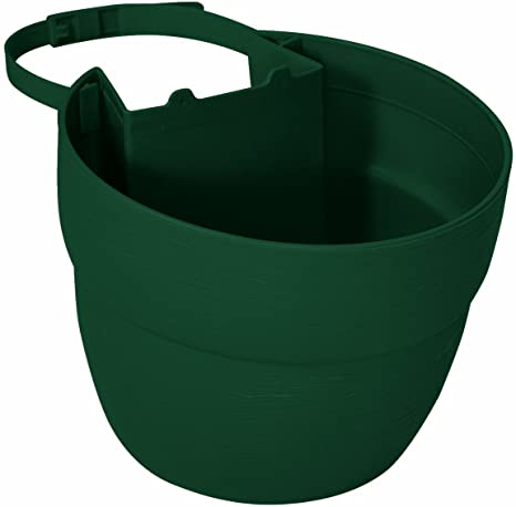 Emsco Group 2463-1 Bloomers Permanent and Temporary Installation Options – Garden in Untraditional Spaces – Hunter Green Post Planter