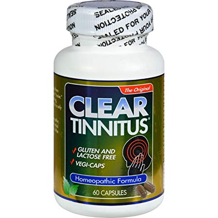 Clear Products Clear Tinnitus - Relieve the Ringing in Your Ear - Homeopathic - 60 Vegetarian Capsules (Pack of 2)