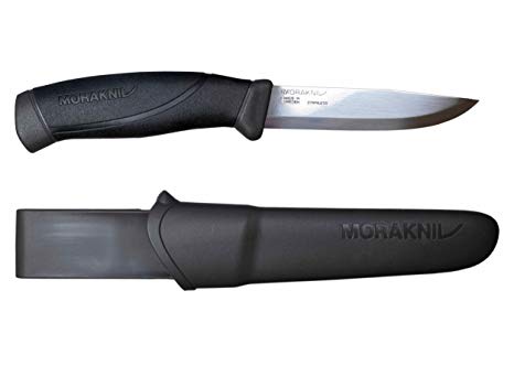 Morakniv Companion Fixed Blade Outdoor Knife with Sandvik Stainless Steel Blade, 4.1-Inch