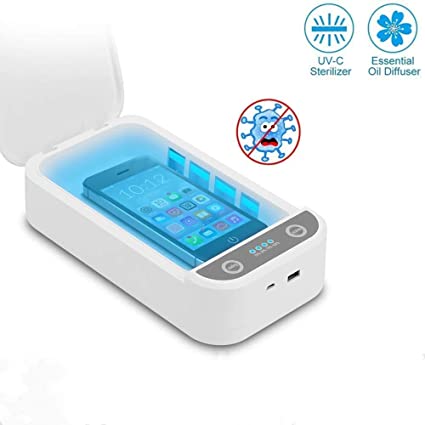UV Phone Sanitizer Portable UV Light Cell Phone Sterilizer Clearner Box for Android Smartphones Jewelry Watch Mask Credit Card