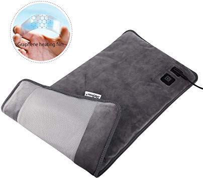 Far Infrared Electric Heating Pad for Back Pain, Heating Pads with Innovative Graphene Heating Films, for Lower Back, Menstrual, Cramps, Pain Relief - Large Size 12 * 24inches