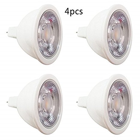 RC 12V 6W MR16 LED Bulbs 2800K Warm White LED Spotlights 50 Watt Equivalent - 500 Lumen 60 Degree Beam Angle For Landscape, Recessed, Track lighting, 4-Pack