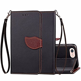 iPhone 7 Plus Case,Case for iPhone 7 Plus,iPhone 7 Plus Wallet Case,Lincde Linycase PU Leather Wallet leaf Style Flip Book Cover with Credit Card Holder for iPhone 7 Plus 5.5"inch