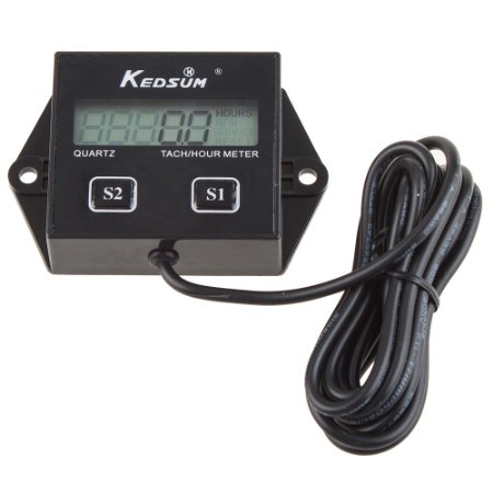 KEDSUM Hour meter Tachometer 2 and 4 Stroke Small Engine Spark For Boat Outboard Mercury
