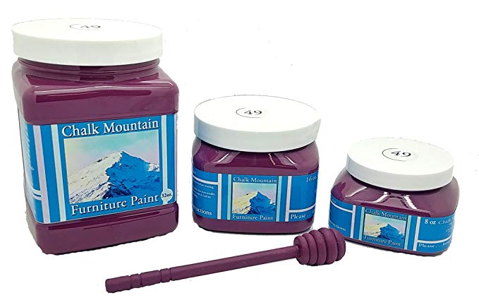 Chalk Mountain Quality Chalk Furniture Paint - 51 Beachy & Earthy Colors - Zero VOC & Low Odor (3 Sizes Available) (8oz, 49 Dark Seas Red)