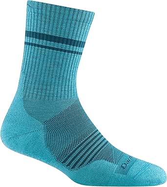 Darn Tough Women's Element Micro Crew Lightweight with Cushion Sock (Style 1114) - Cyan, Medium