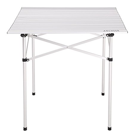 Ancheer Ultralight Portable Folding Roll Up Table with Carrying Bag for Outdoor Camping Hiking Picnic
