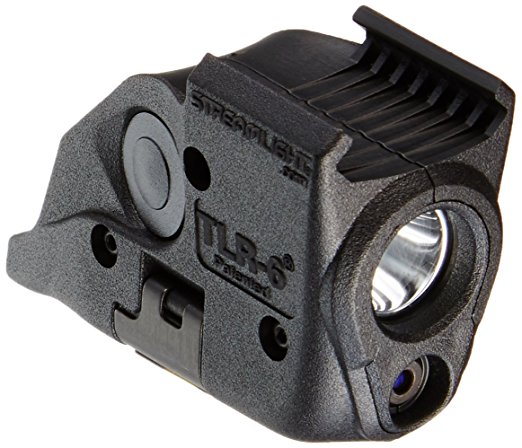 Streamlight 69293 TLR-6 Tactical Pistol Mount Flashlight 100 Lumen with Integrated Red Aiming Laser Only for M&P Railed Hand Guns, Black