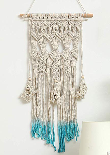 Sonwolf Macrame Wall Hanging for Wall Decor Woven Wall Boho Decor Dorm Wall Art Macrame Wall Hanger (Pattern 5)