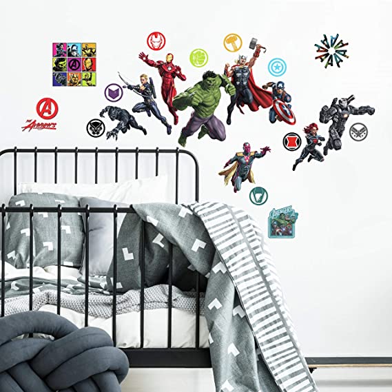 RoomMates Classic Avengers Peel And Stick Wall Decals, Removable Wall Stickers