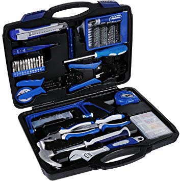 Rovtop 120 Pieces General Household Tool Kit, Professional Home Tool Kit for Home Maintenance with Toolbox Storage Case