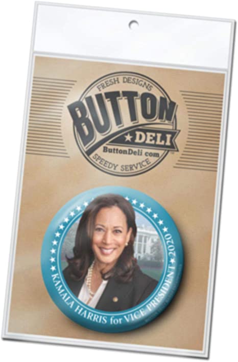 Kamala Harris 2020 Button - Modern Campaign Photo Pin Joe Biden Running Mate 2-1/4 Inch Designs 7254