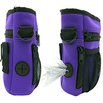 Dog Training Treat Pouch Neoprene Multi-Purpose with Adjustable Over the Shoulder Strap or Waist Belt (NEW Version 2.0)