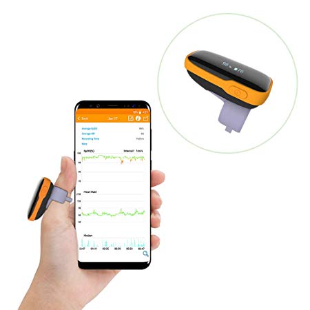 ViATOM Wearable Oxygen Monitor, WearO2 Rechargeable Blood Oxygen Saturation Monitor with Vibration Alarm & Free O2 Report, Smart Fitness Tracker & Heart Rate Monitor with APP