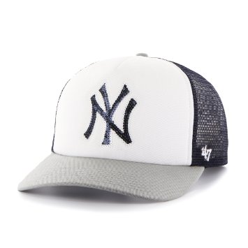 MLB New York Yankees Women's Glimmer Captain Adjustable Snapback Hat, Navy