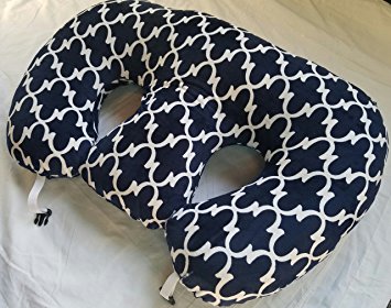 Twin Z Pillow   1 Designer Navy Lattice   FREE Travel Bag!