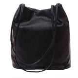 YOUNA Ladies Hobo PU Leather Bucket Tote Top-handle Handbag Shoulder Purse