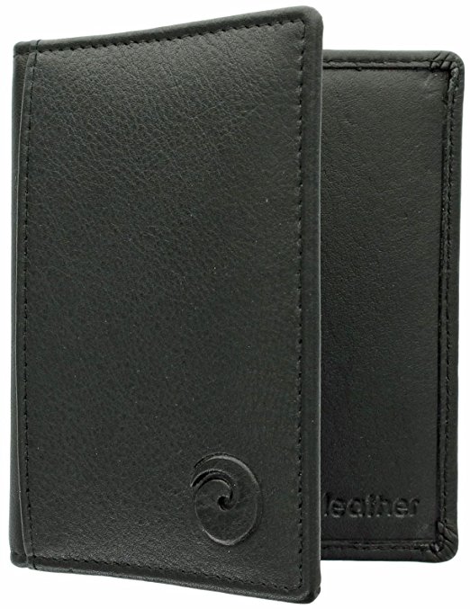 Quality Compact Slimline Soft Leather RFID Protected 8 Credit Card Holder - Gift Boxed
