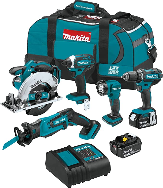 Makita XT510SM 18V LXT® Lithium-Ion Cordless 5-Pc. Combo Kit (4.0Ah)