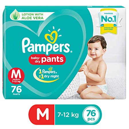 Pampers New Diapers Pants, Medium (76 Count)