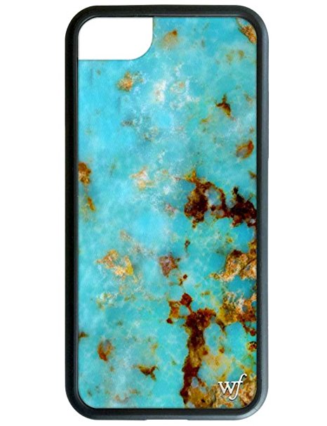 Wildflower Handmade Patterned iPhone Case for iPhone 6, 7, or 8 (Turquoise)