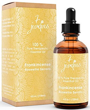 Premium Frankincense 100% Pure & Natural Therapeutic Grade Essential Oil. Olibanum 120 ml - For Aromatherapy, Anti Aging, Reducing Inflammation, Arthritic Pain & Scar Tissue - By 7 Jardins