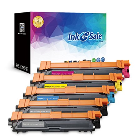 INK E-SALE Replacement for Brother TN225 Brother TN221 Toner Cartridge for use with Brother HL3170CDW Brother MFC9330CDW Brother HL3140CW Brother HL3180CDW MFC9130CW MFC9340CDW Printer, 5 Pack