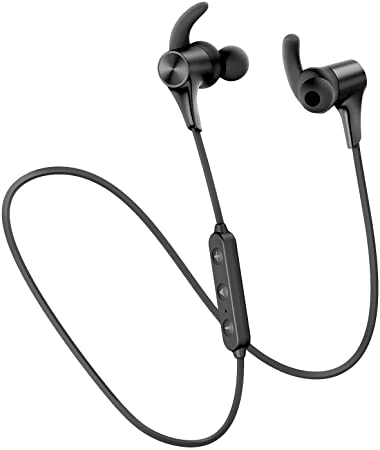 SoundPEATS Bluetooth Headphones IPX6 in-Ear Bluetooth 5.0 Wireless Earphones Magnetic Wireless Earbuds Upgraded Q12 HD (14 Hours Playtime, APTX-HD, CVC 8.0, 10mm Drivers)