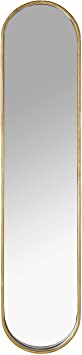 Amazon Brand - Rivet Modern Oval Hanging Mirror, 39"H, Gold