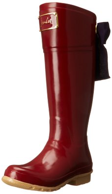 Joules Women's Evedon Rain Boot, Red, 8 M US