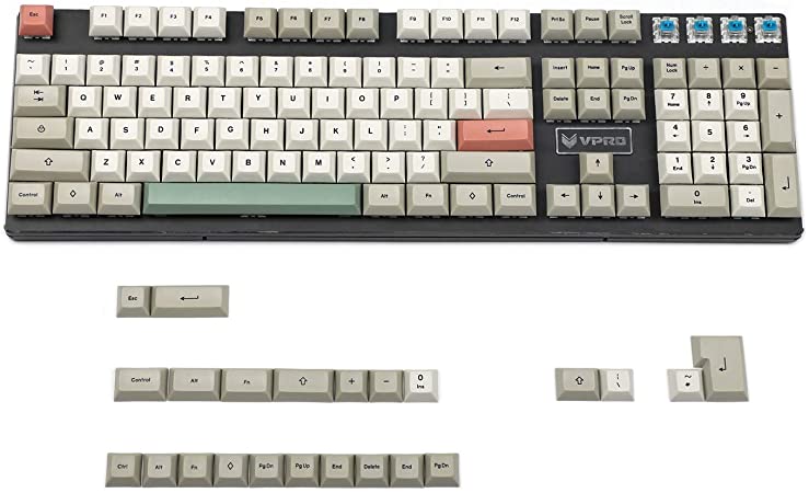 YMDK 125 DSA Dye Sub 9009 Retro PBT Full Keyset for MX Mechanical Keyboard Filco Ducky 104 TKL 61 KBD75 Kira96 YMD96 XD64 Tada68 (125 Set)