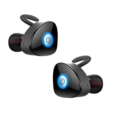 True Wireless Earbuds, FKANT Gemini Completely Wireless V4.1 Dual Mini Bluetooth Headphones Twin Stereo Sweatproof Sport Earphones with Mic for iPhone 7 Samsung S7 Edge And More