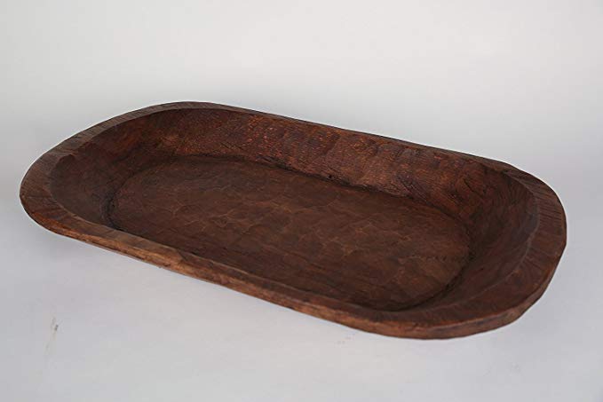 Rustic Wooden Dough Bowl-Batea