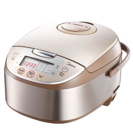 Midea Mb-fs5017 10 Cup Smart Multi-cooker/Rice Cooker/Maker & Steamer & Slow Cooker, Brushed Brown, 5Qt/875W